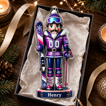 Sports Nutcracker Skiing Acrylic