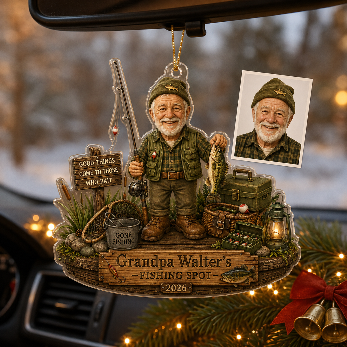 Personalized Fishing Photo Harold Acrylic