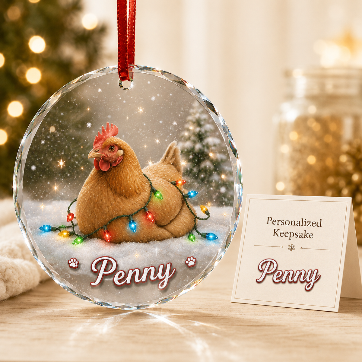 Glass Animal Led Light Chicken