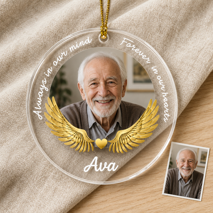 Custom Photo Golden Angel Wings Photo