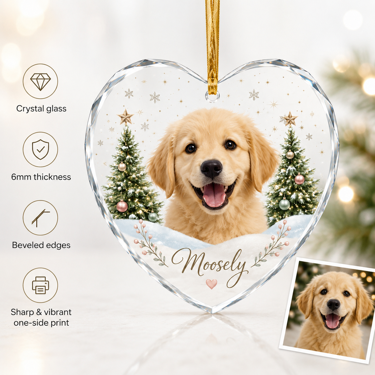 Custom Photo Dog Xmas Style 18