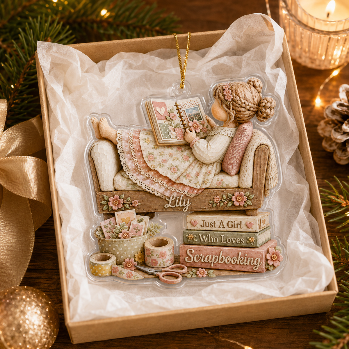 Personalized Just A Girl Hobby Scrapbooking