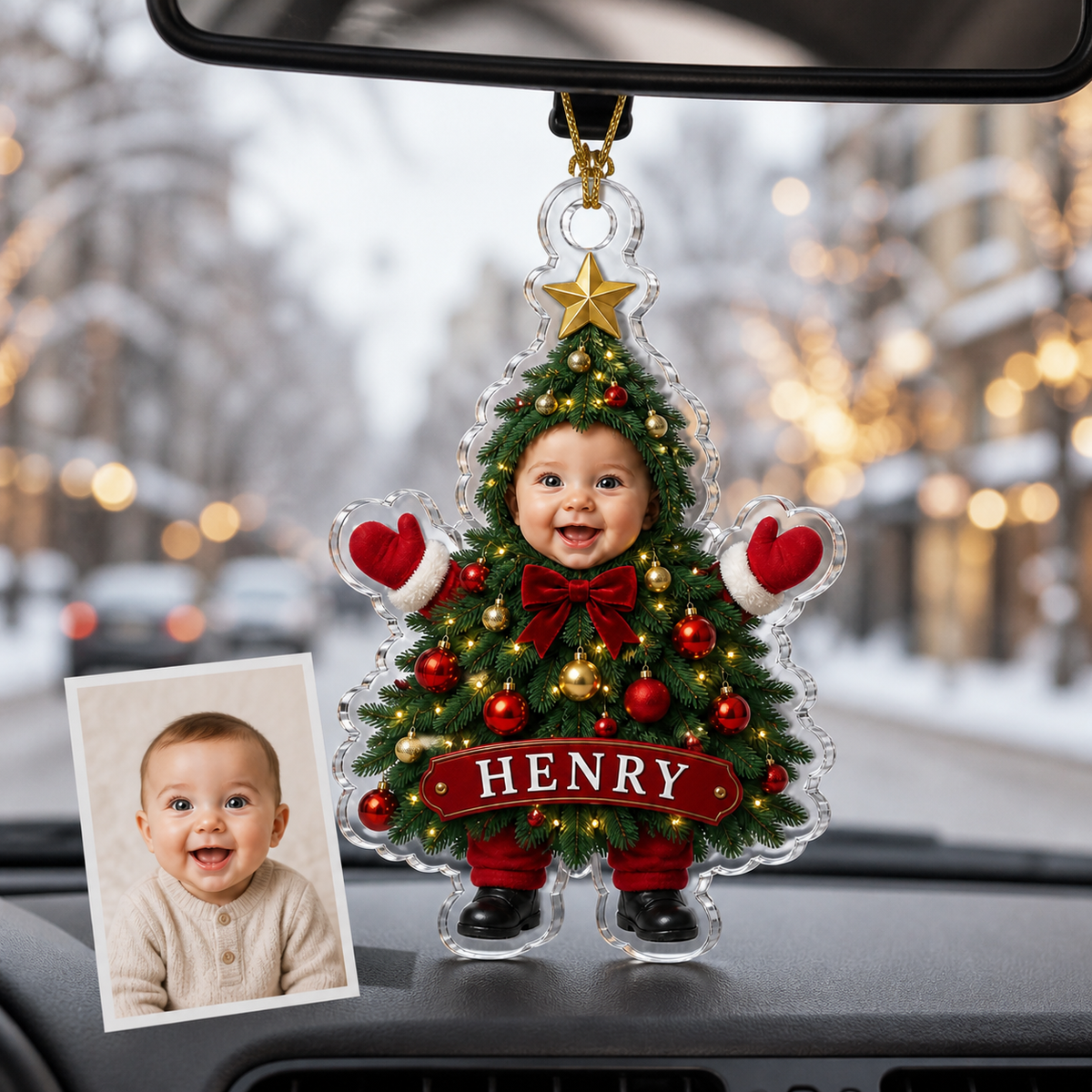 Custom Photo Baby Christmas Tree