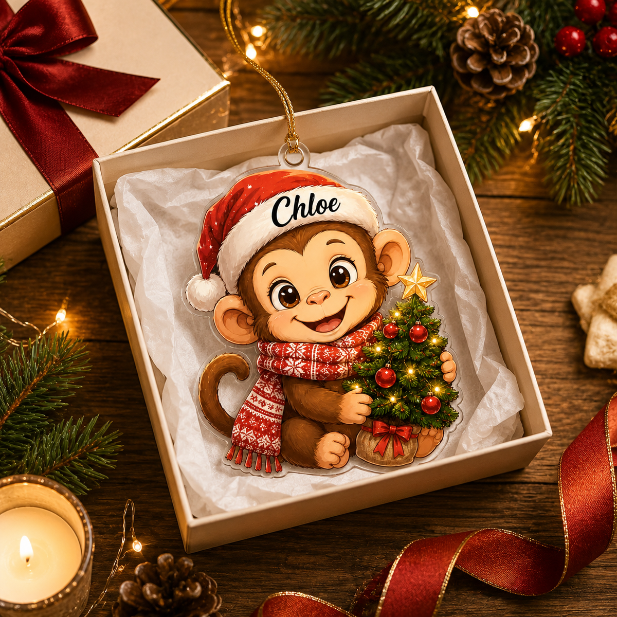 Animal Chrismas Monkey