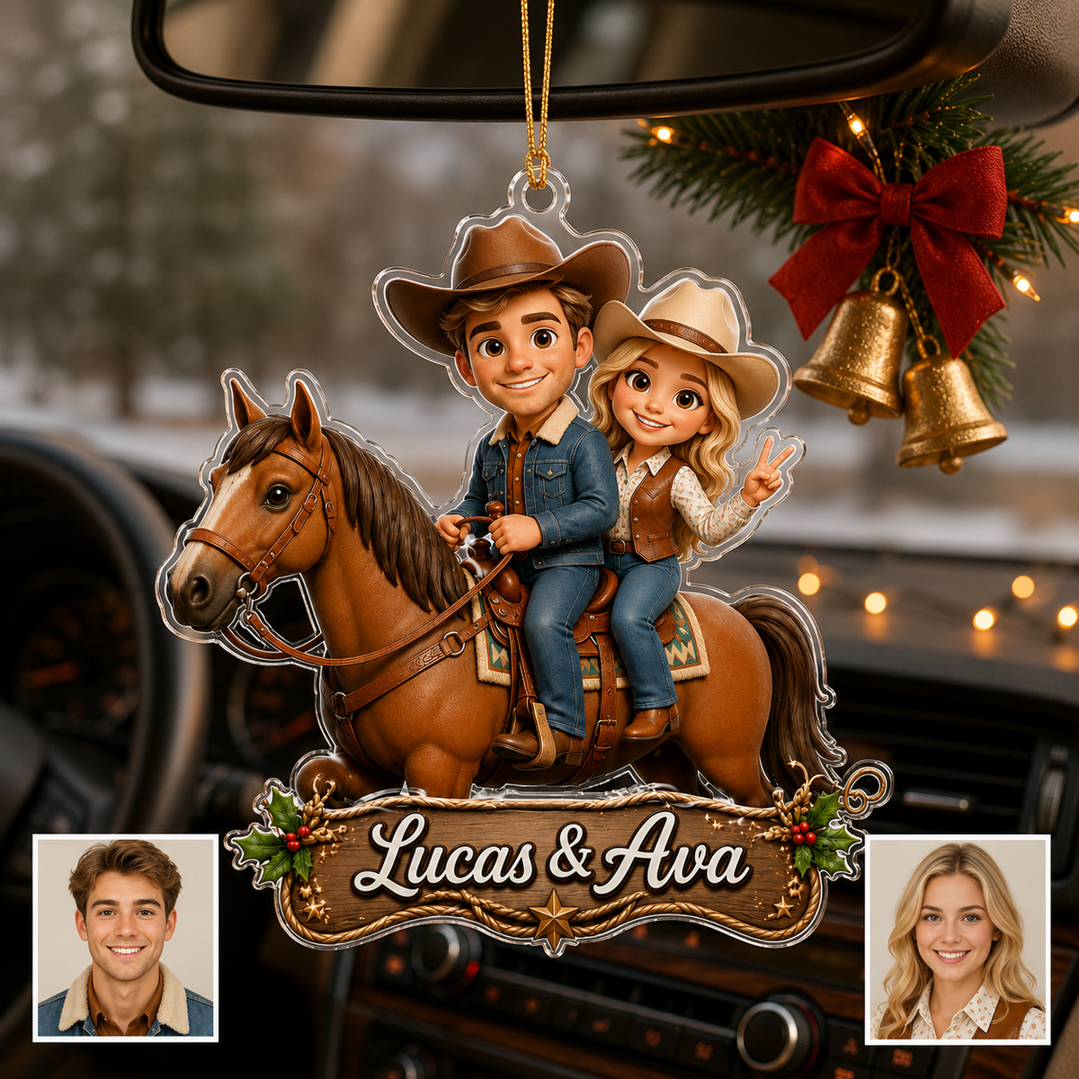 Personalized Boost Western Horse Couple Acrylic