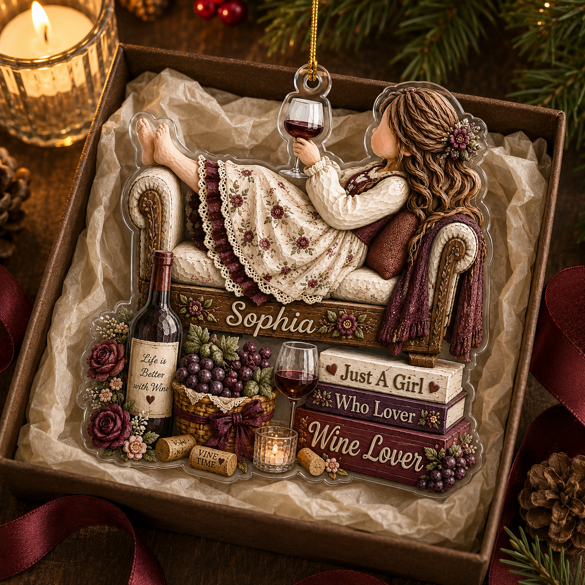 Personalized Just A Girl Hobby Wine Lover