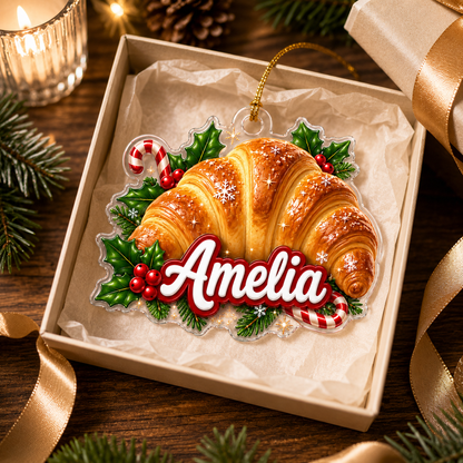 Custom Name Food Acrylic - Croissant