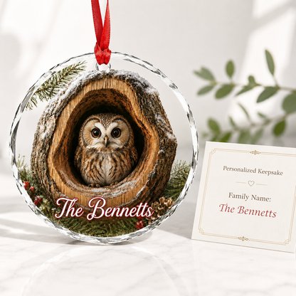 Glass ornament Animal Owl