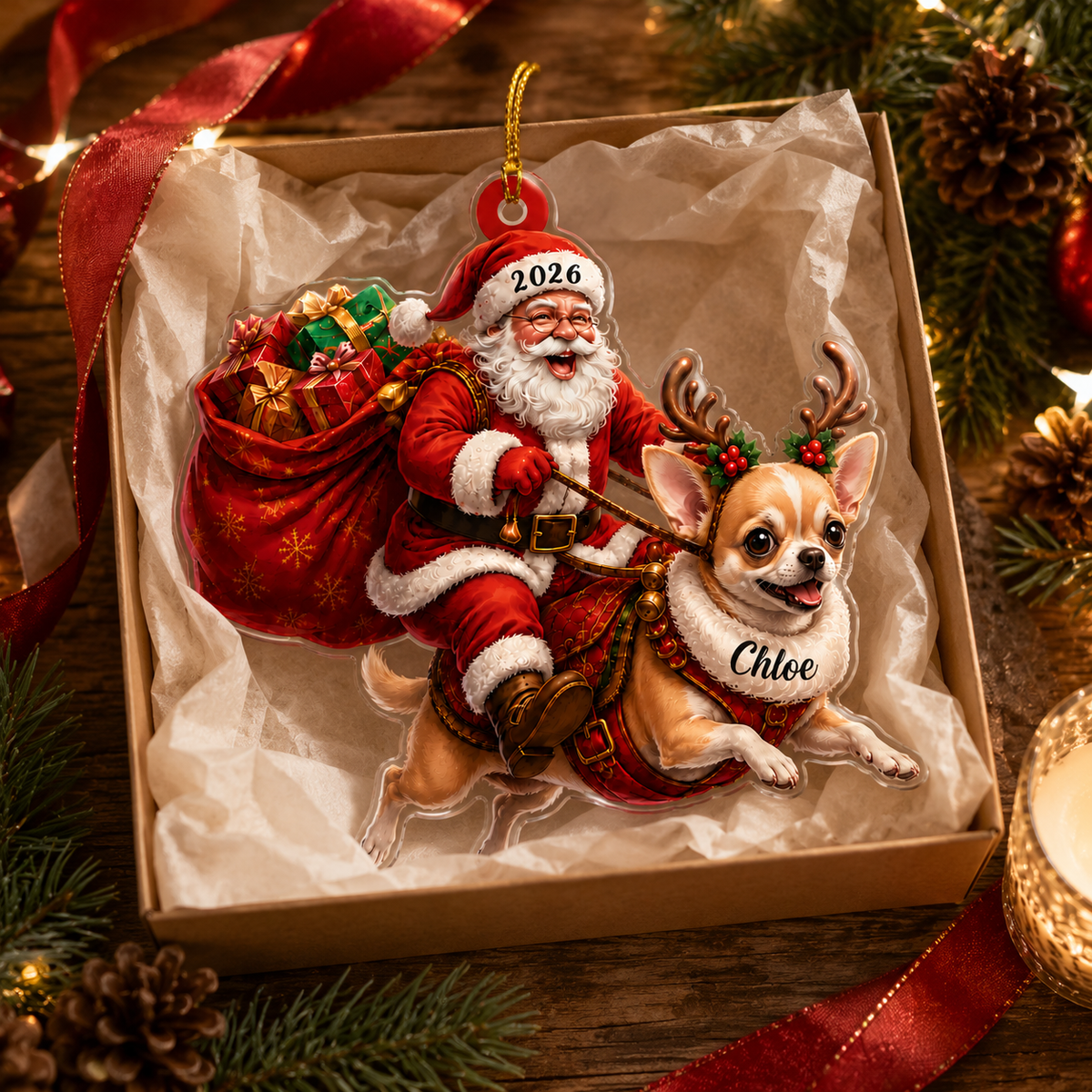Santa Claus and Dog Chihuahua