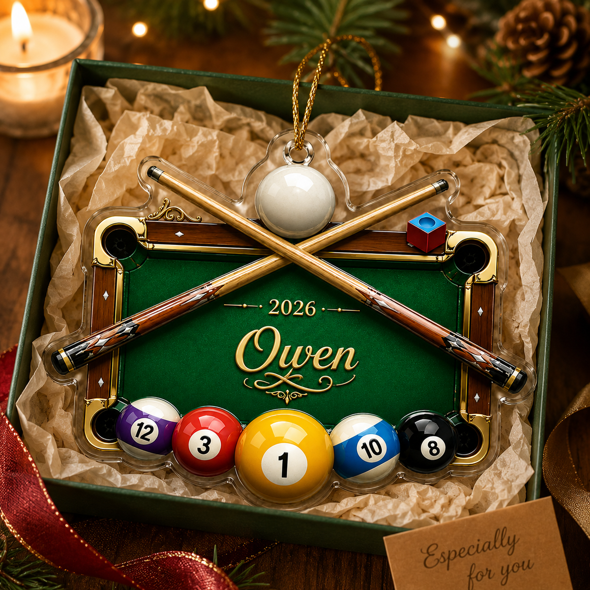Custom Name Billiards Classic Pool Table Acrylic