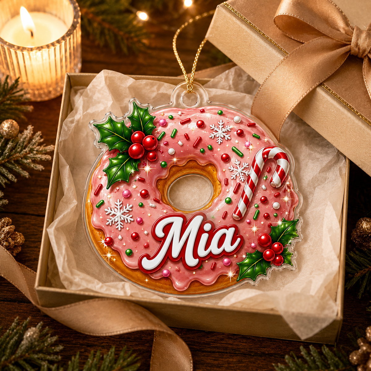 Custom Name Food Acrylic - Donut