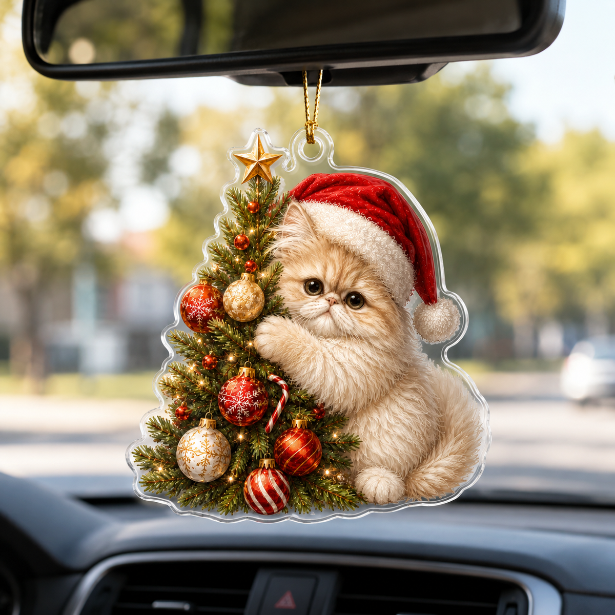 Cat With Christmas Tree Persian