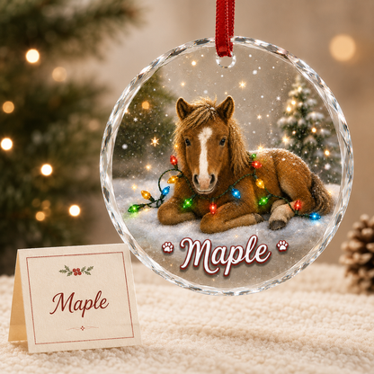 Glass Animal Led Light Horse