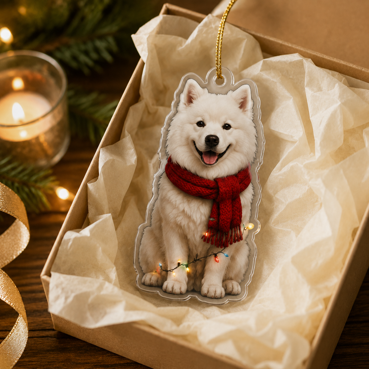 Dog Christmas Ledlight Samoyed