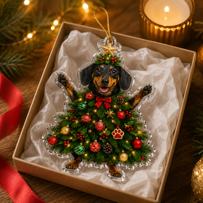 Dog Santa Tree Dachshund