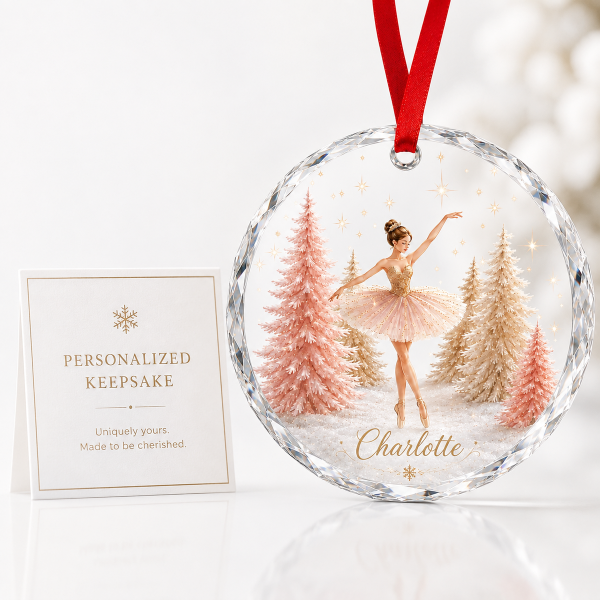 Personalized Dancing Glass Pink Ballerina