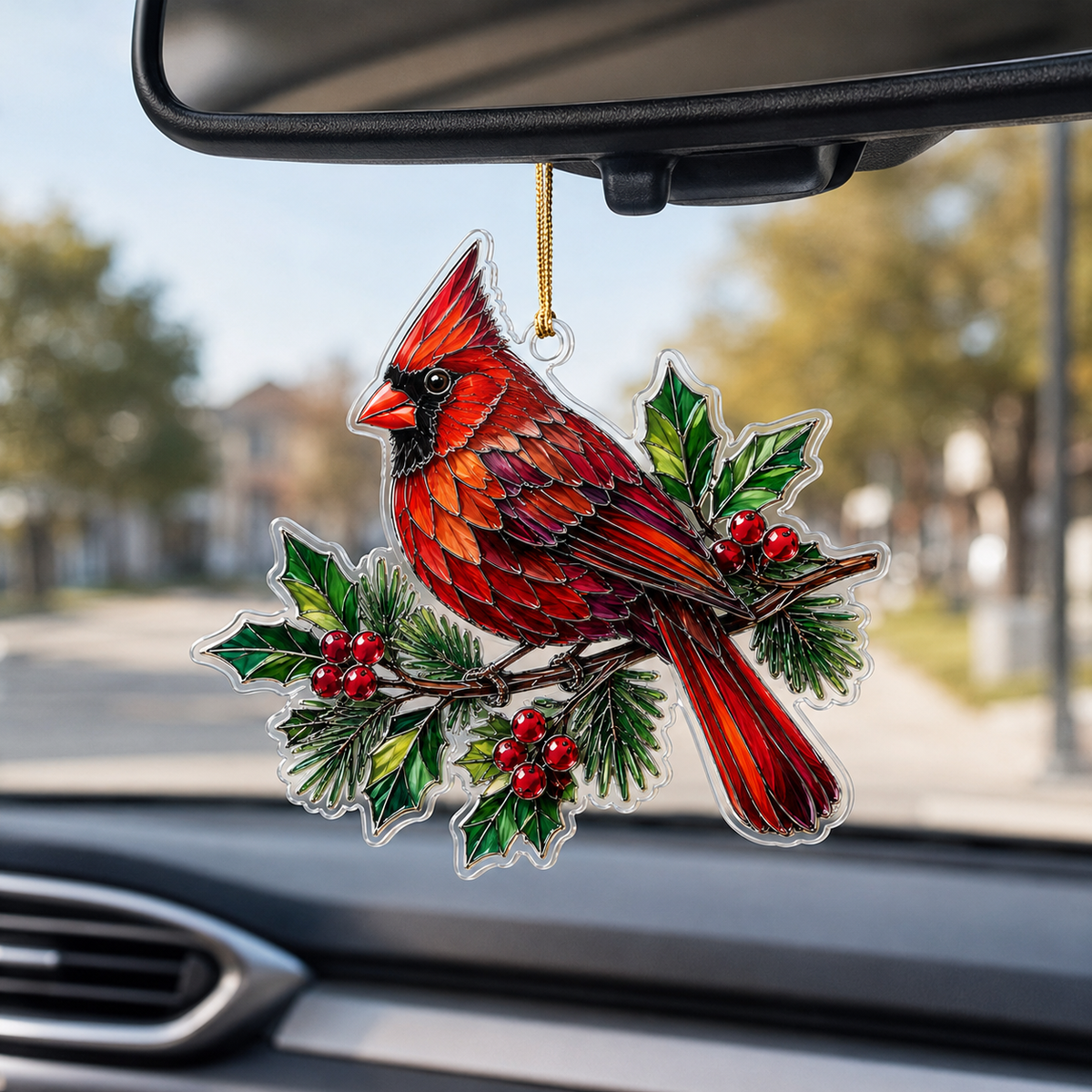 Bird With Flower Cardinal