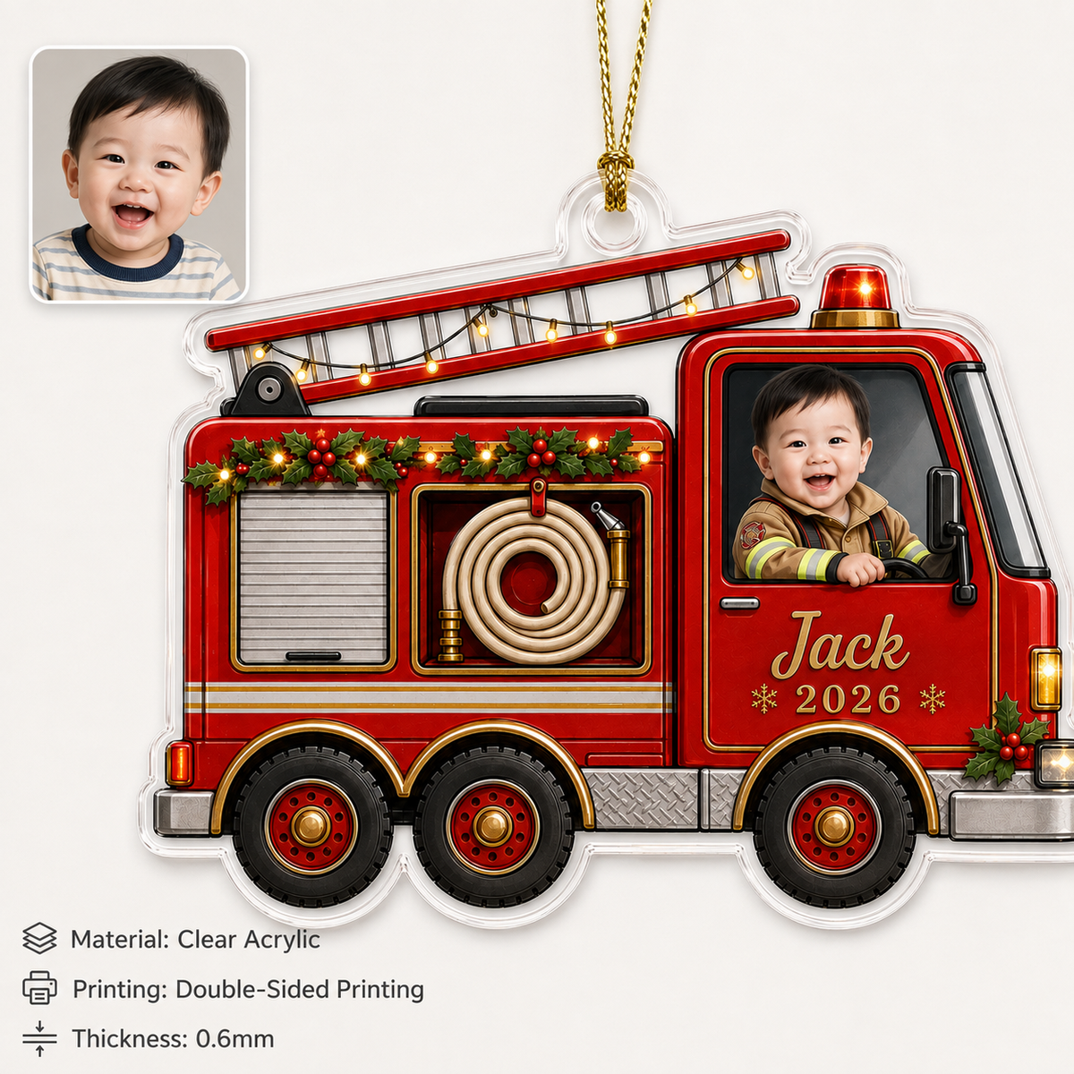 Baby Photo Fire Truck
