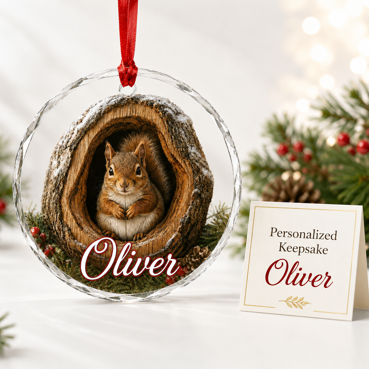 Glass ornament Animal Squirrel