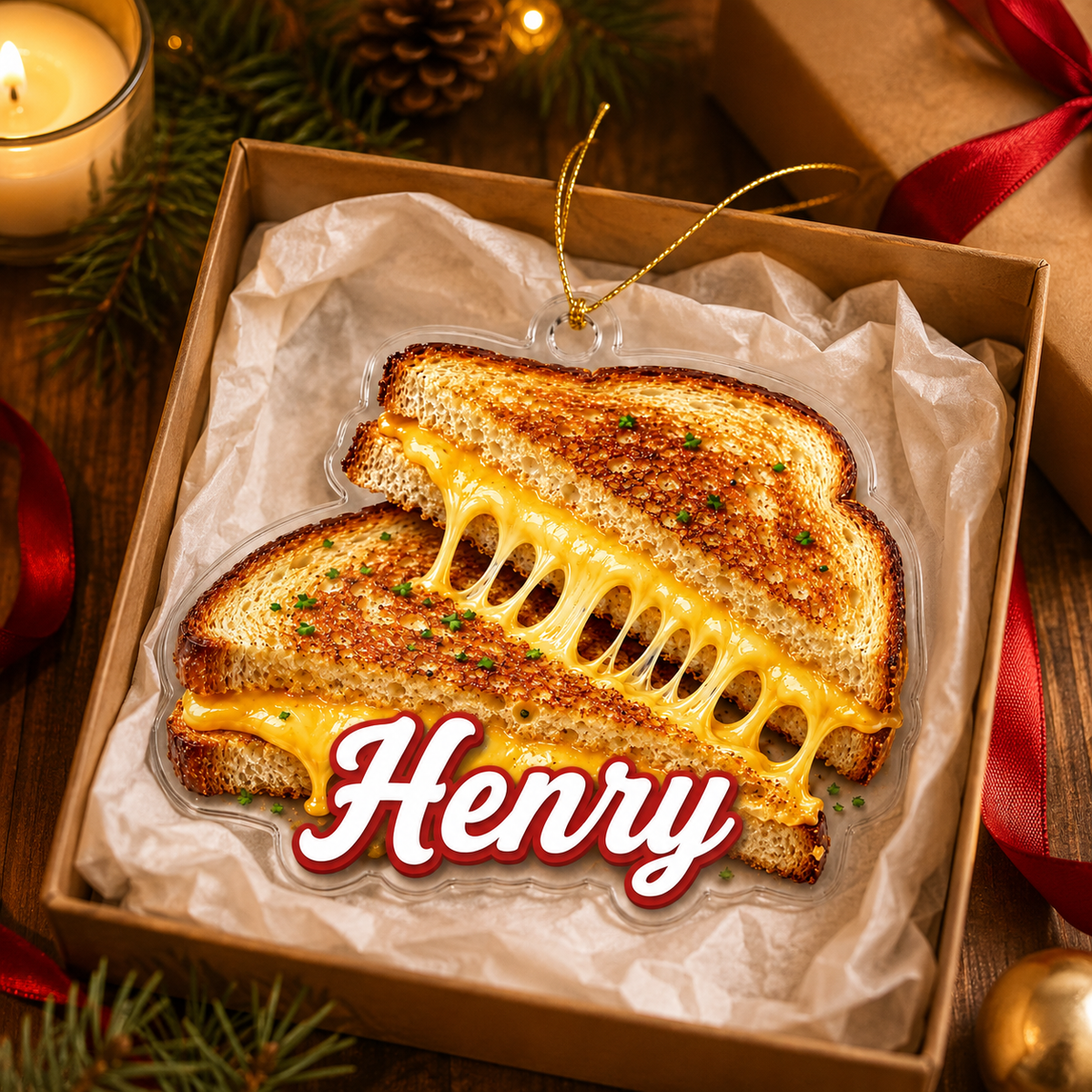 Breakfast Custom Name Grilled Cheese Sandwich Acrylic