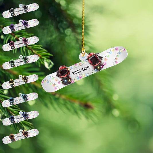 Personalized Snow Skiing Ornament, Custom Colored Skiing Mask Shape Ornament N31