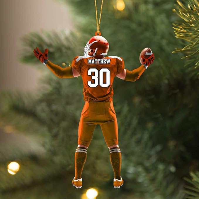 Personalized Football Uniform Ornament - American Football Ornament Gift LL19