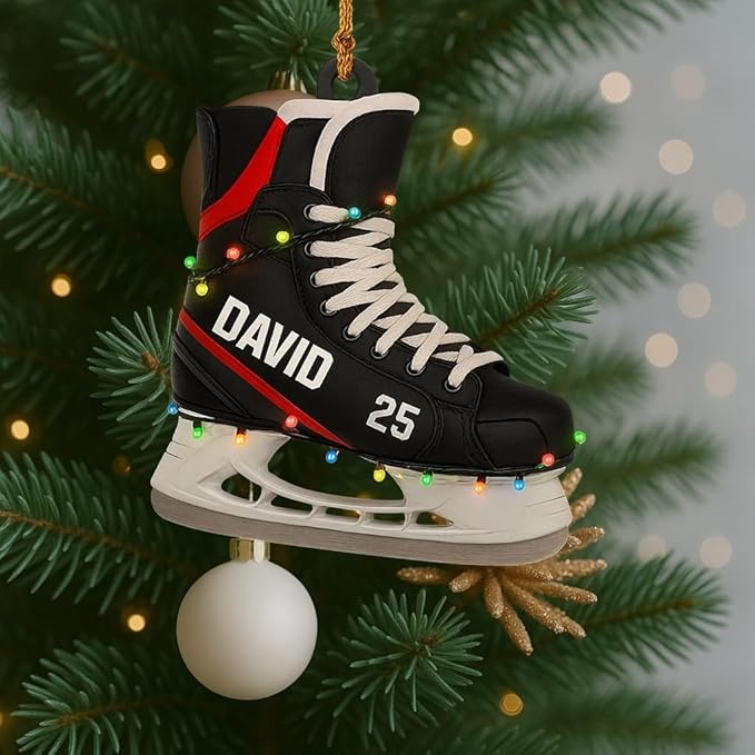 Personalized ice Hockey Ornament N20