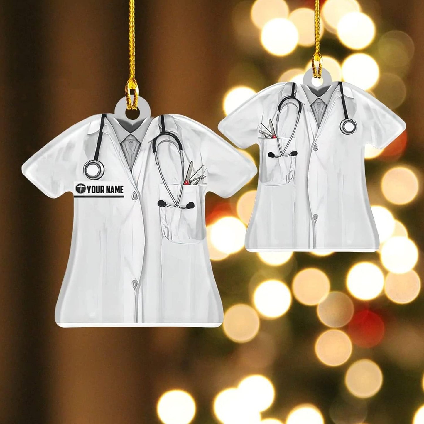 Custom Nurse Uniform Ornament - Nurse Christmas Ornament Design 13