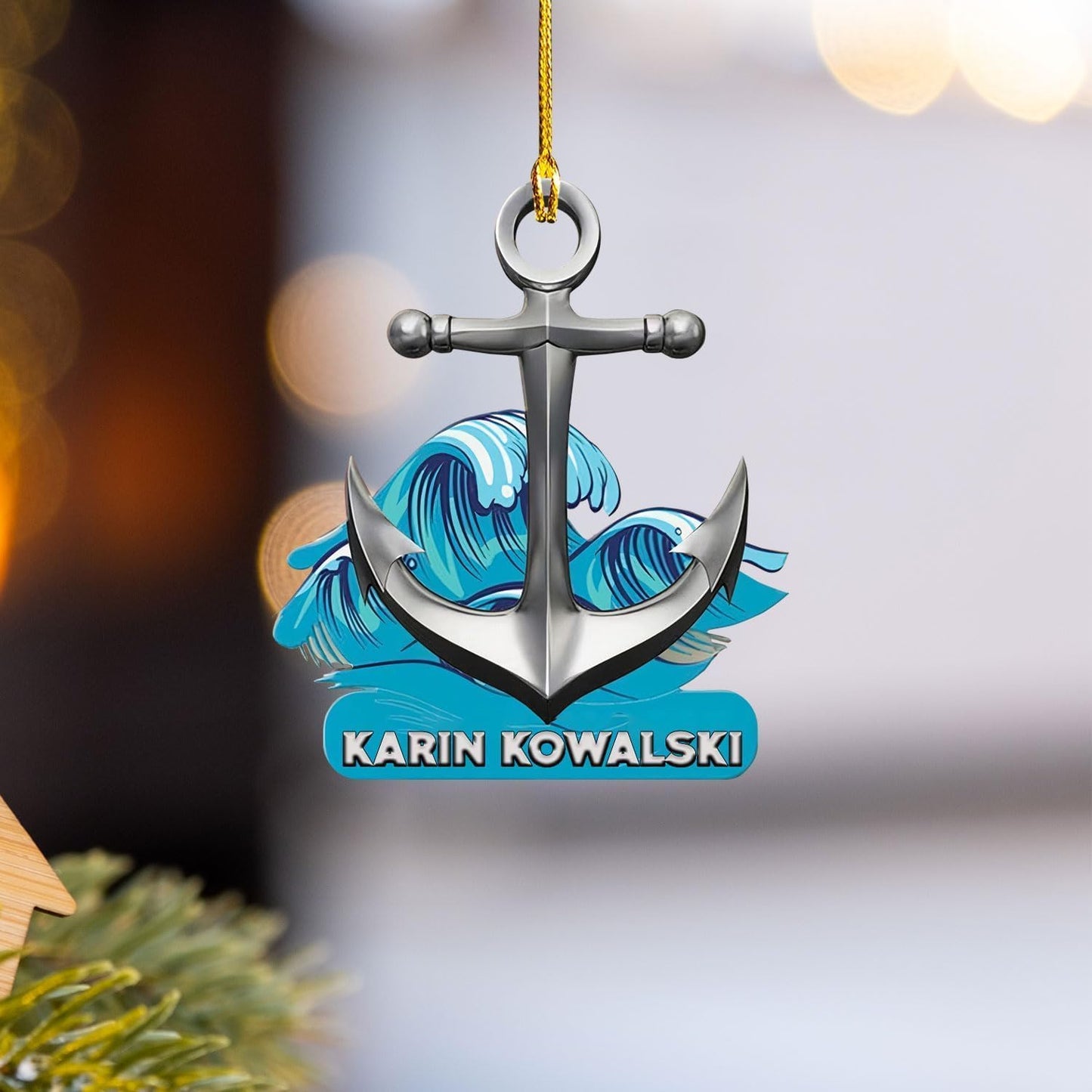 Custom Name Sailor Ornament – Personalized Captain Acrylic Sailing Ornament, Nautical Christmas Tree Decoration for Navy Lovers TS28