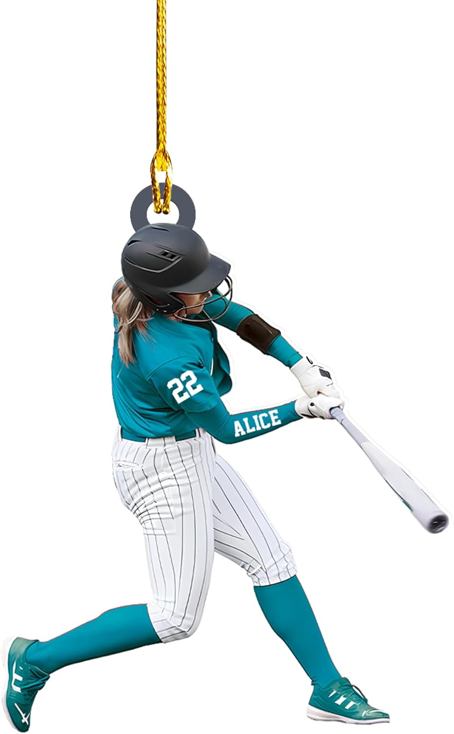 Personalized Softball Ornament – Custom Sports Christmas Tree C13