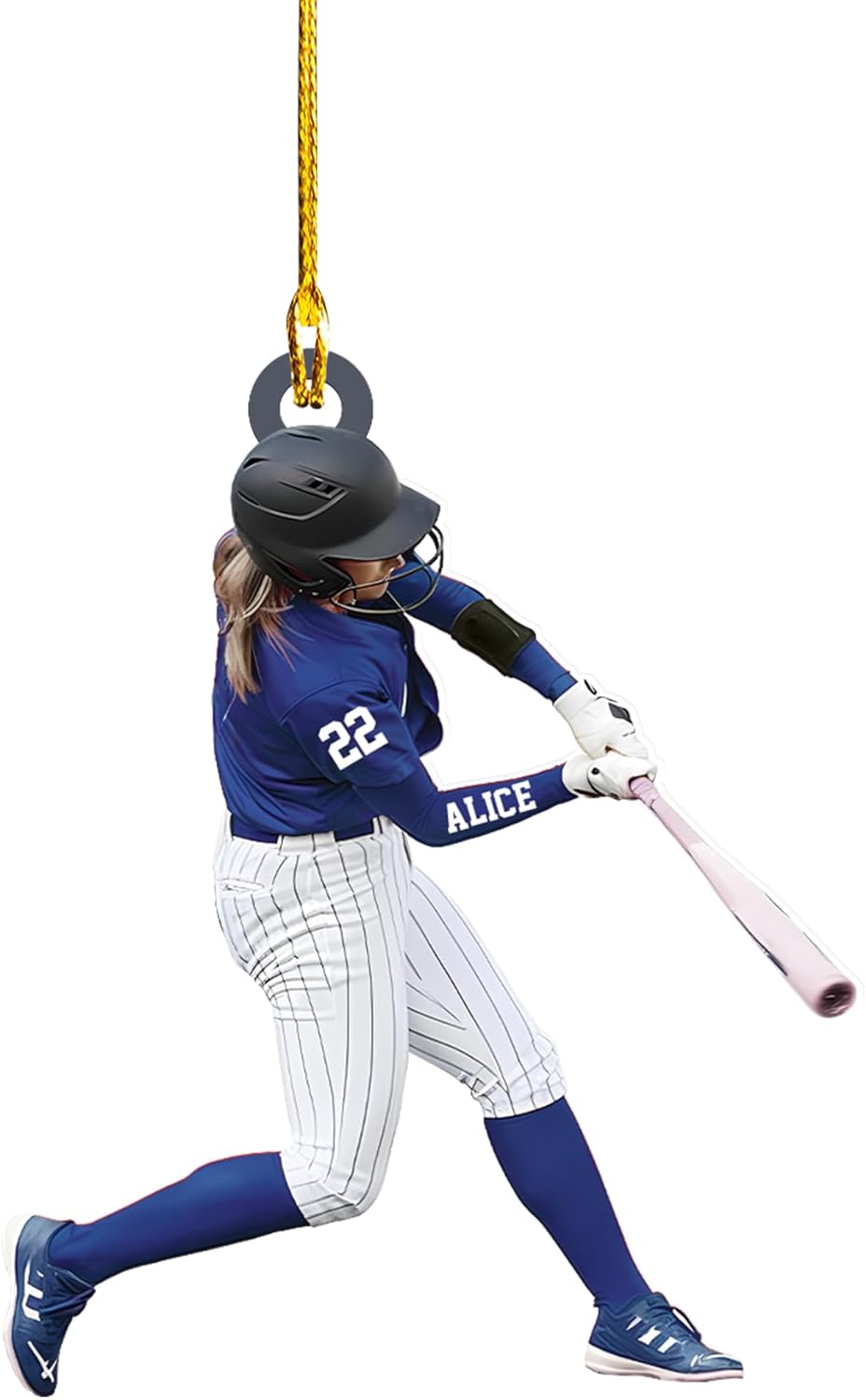 Personalized Softball Ornament – Custom Sports Christmas Tree C14