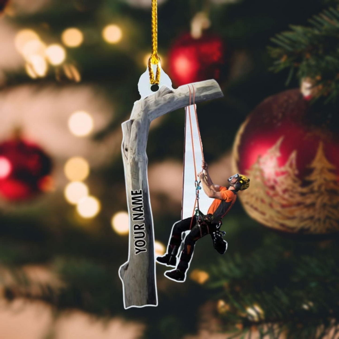 Personalized Arborist Ornament – Carpenter Lumberjack Christmas Ornament Style 13