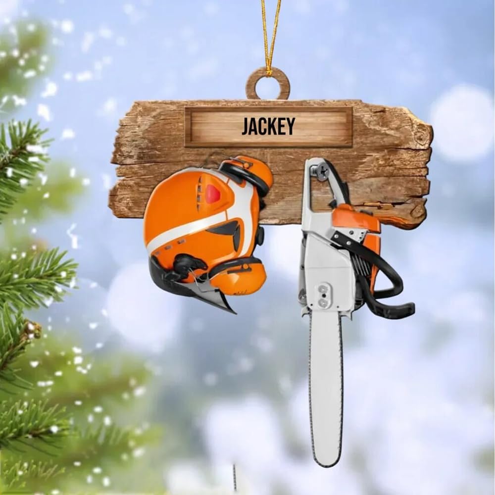 Custom Hand Saw Ornament - Carpenter Christmas Ornament Style 9