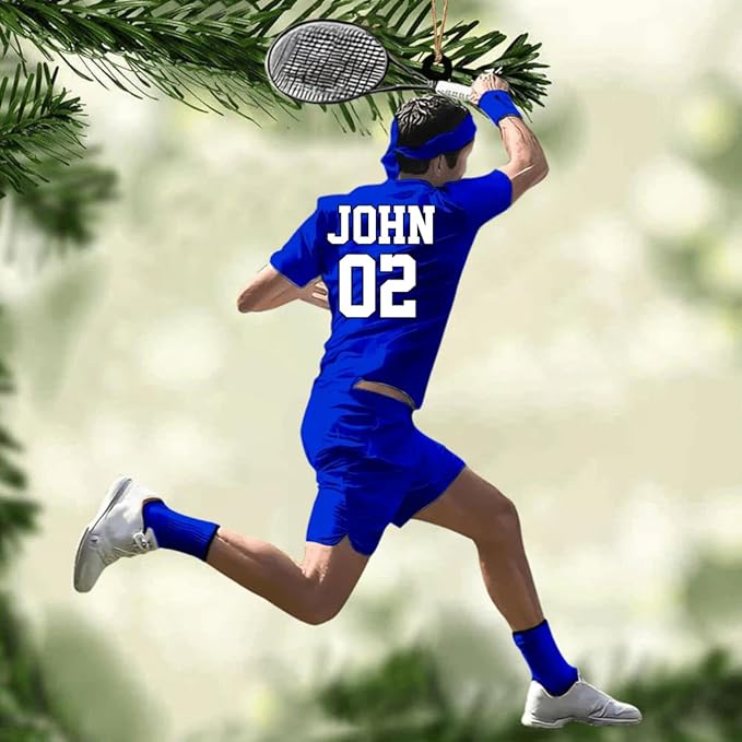 Personalized Tennis Christmas Ornament N22