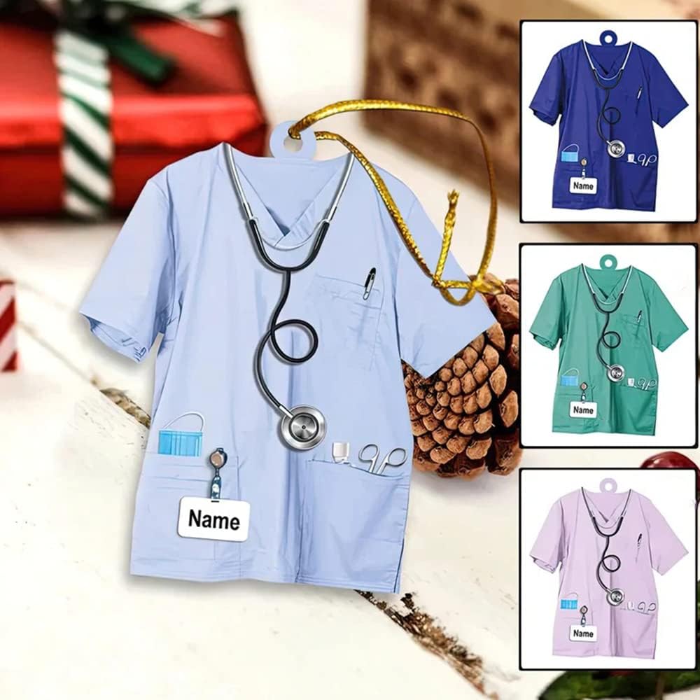 Custom Nurse Uniform Ornament - Nurse Christmas Ornament Design 03