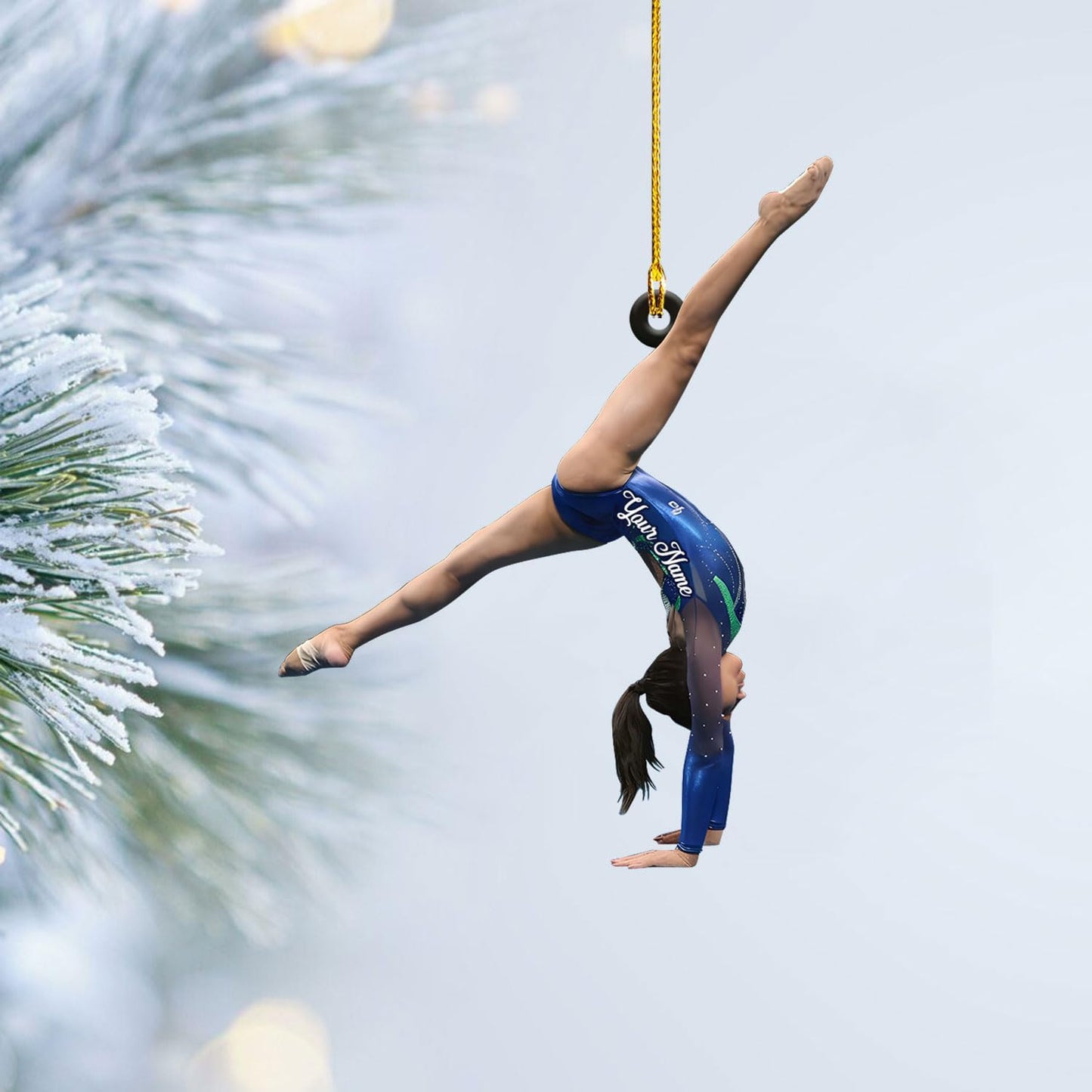 Personalized Name Gymnastics Ornament 2025, Girl Gymnast Ornaments, Wood Ornament for Xmas C06