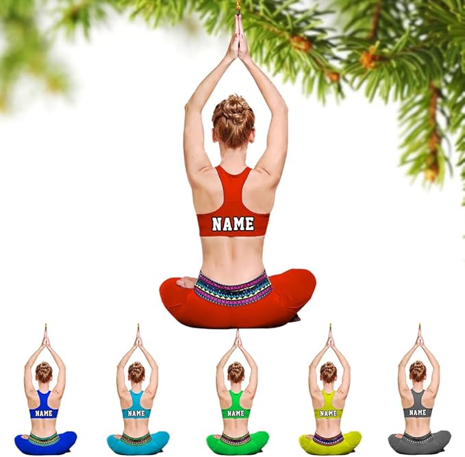 Custom Yoga Lovers Ornament - Yoga Christmas Decoration Gift LL18