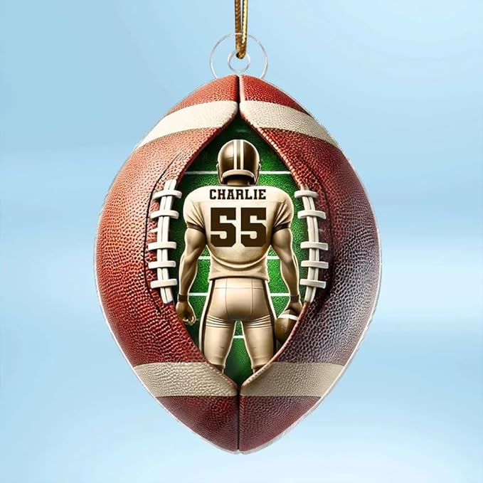 Personalized Football Player Ornament - American Football Ornament Gift LL33