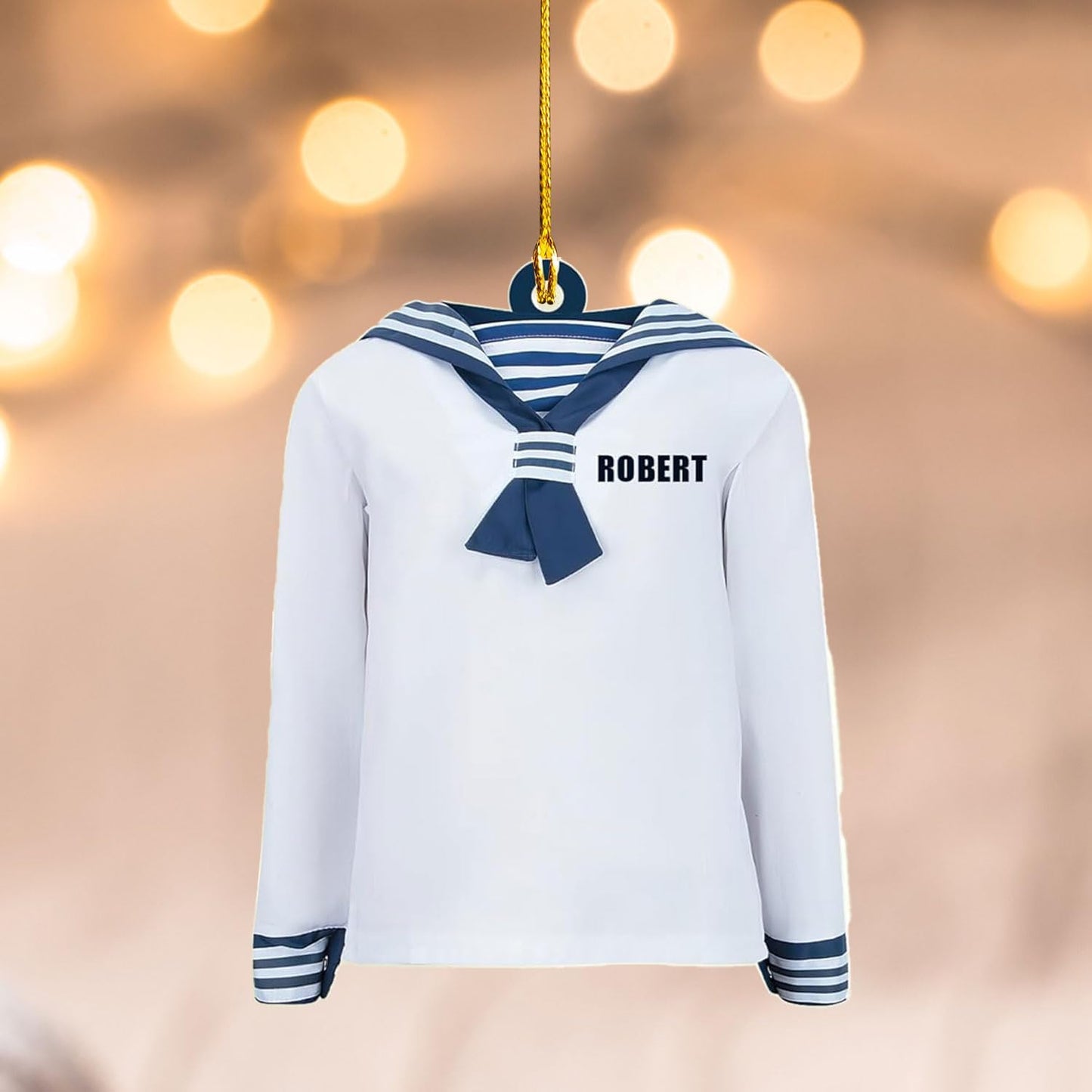 Custom Name Sailor Ornament – Personalized Captain Acrylic Sailing Ornament, Nautical Christmas Tree Decoration for Navy Lovers TS31