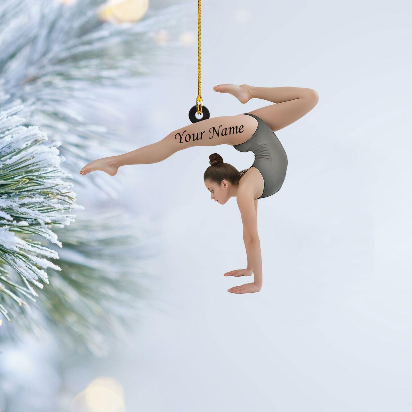 Personalized Name Gymnastics Ornament 2025, Girl Gymnast Ornaments  for Xmas C19