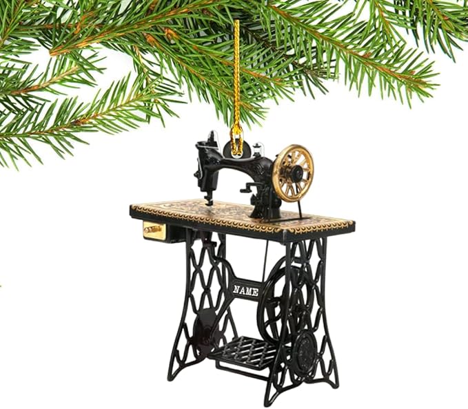 Personalized Sewing Machine Ornament - Custom Christmas Gift for Sewing Lovers LL9