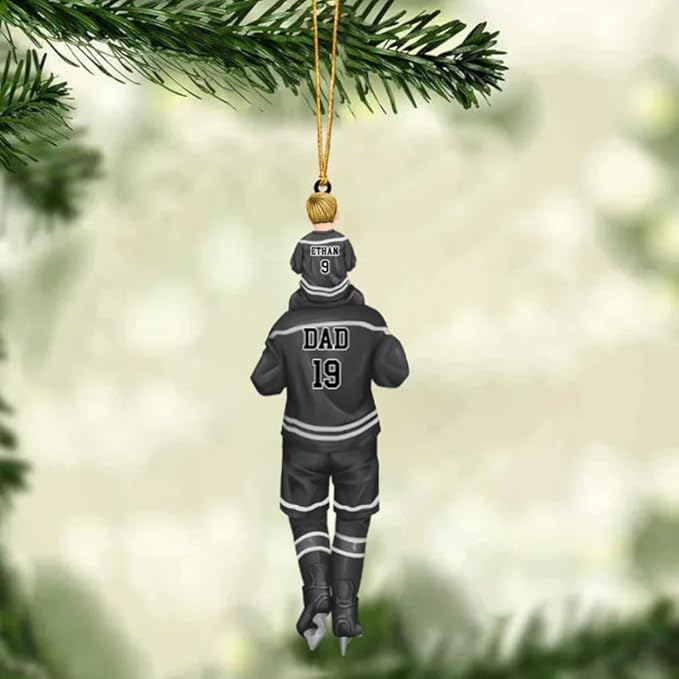 Personalized ice Hockey Ornament N15