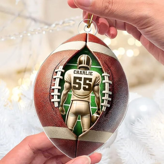 Personalized Football Player Ornament - American Football Ornament Gift LL33