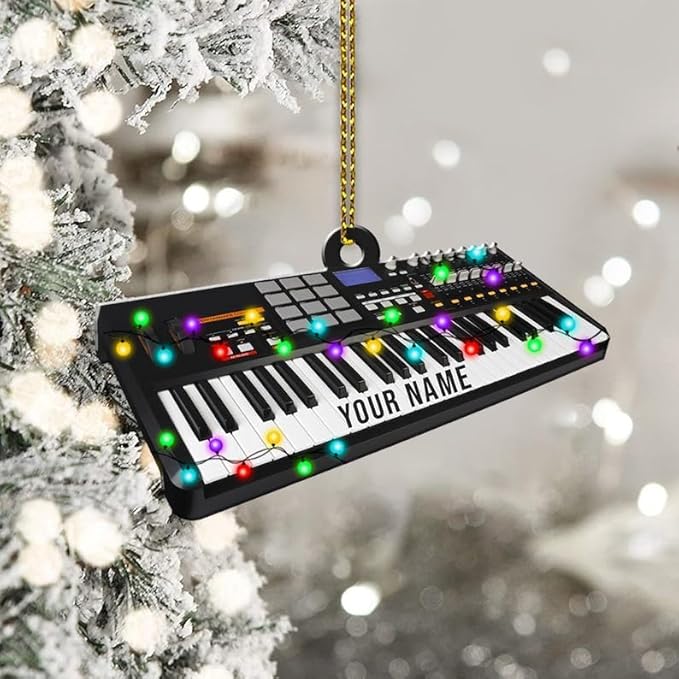 Custom Music Instrument Christmas Gift - Piano Ornament for Piano Lovers LL2