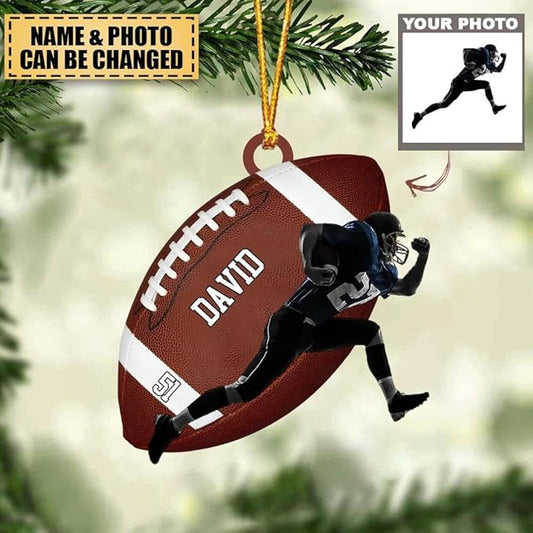 Custom Football Player Ornament - American Football Ornament Gift LL29