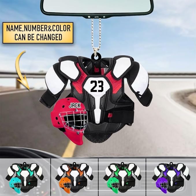 Personalized ice Hockey Ornament N18