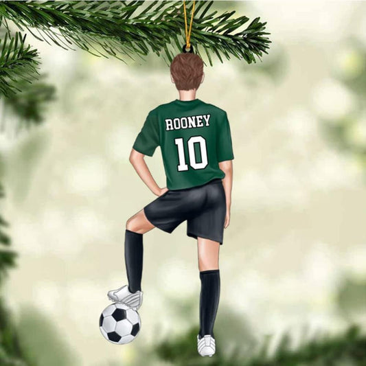 Personalized Soccer Christmas Ornament, Great Gift Idea for Soccer Lovers & Fans C07
