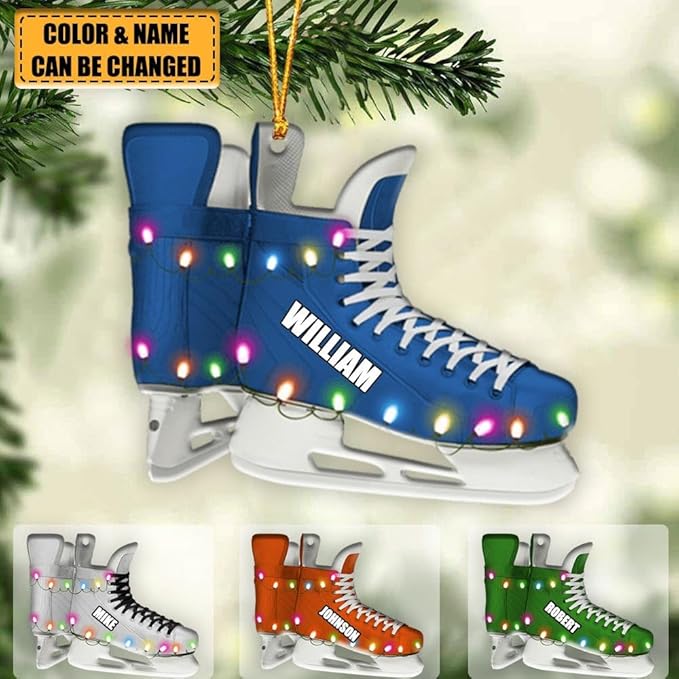 Personalized ice Hockey Ornament N12