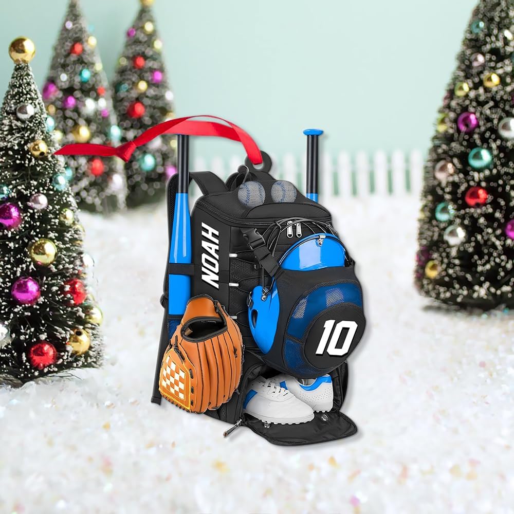 Personalized Baseball Christmas Ornament – Custom Name Acrylic Ornament, Sports Holiday Decoration, Baseball Player Gift TH3