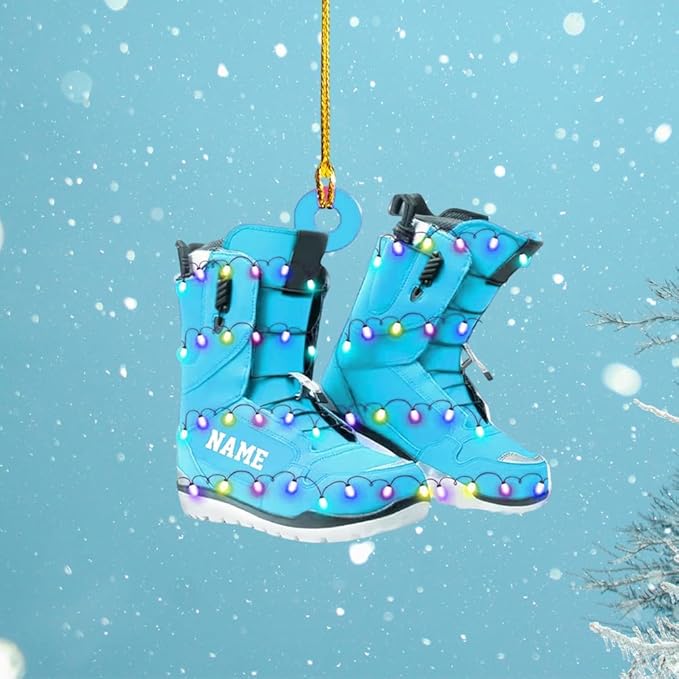 Personalized Snow Skiing Ornament, Custom Colored Skiing Mask Shape Ornament N35